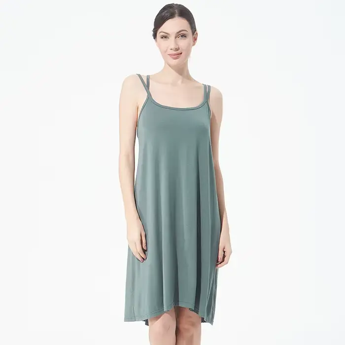 Chemise de nuit en Modal pour femmes, grande taille 4XL 5XL 6XL 7XL, Sexy, bretelles Spaghetti, vête