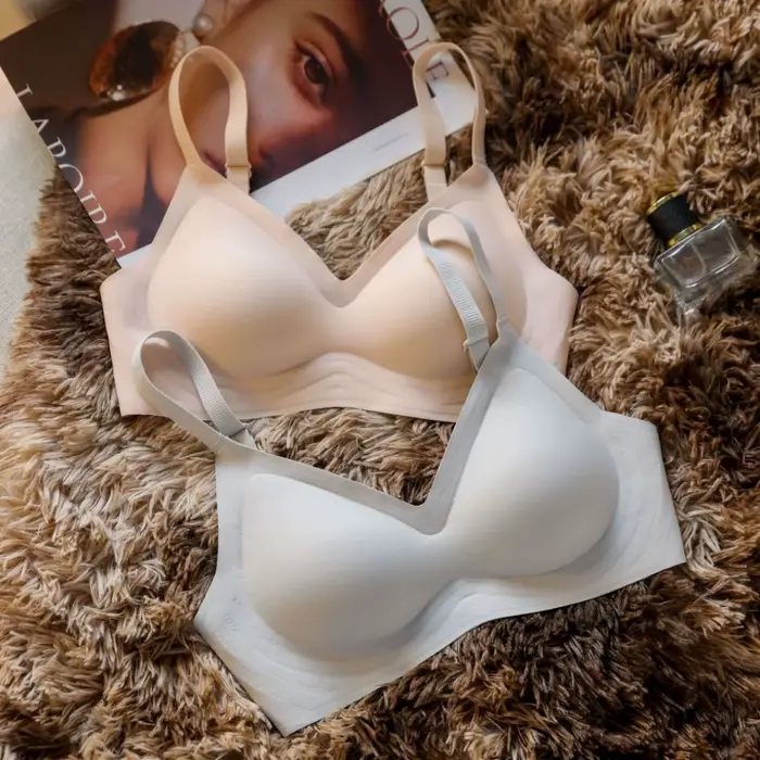 Soutien-gorge Push Up sans couture pour femmes, Lingerie Sexy rembourrée, sous-vêtements sans fil, soutien-gorge, fine bandoulière, confort, intimes