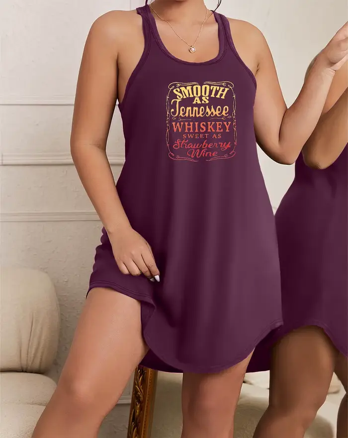 Chemise de nuit débardeur femme grande taille