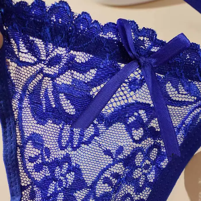 Tangas průhledný v elastanu a nylonu, luk design pro ženy, jemné a elegantní spodní prádlo pro letní a speciální příležitosti