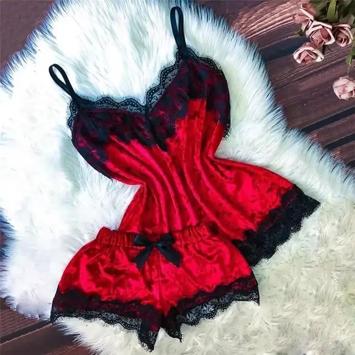 Sexy sametová pyžama sada pro ženy zvláštní příležitosti podzimní zimní spodní prádlo měkké pohodlné