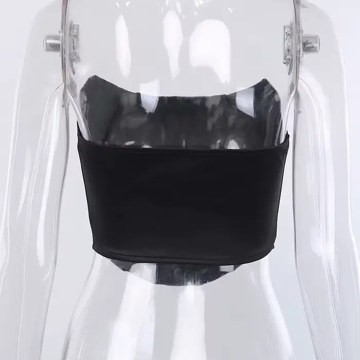 Corset Sexy en velours sans manches, épaules dénudées, mode, haut court, gilet, sous-vêtements fémin