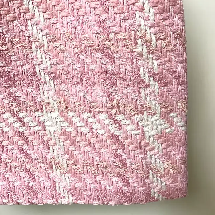 HIGH STREET Nouvelle Collection 2026 Jupe Rose de Créateur pour Femme, en Mélange de Laine Douce, à 