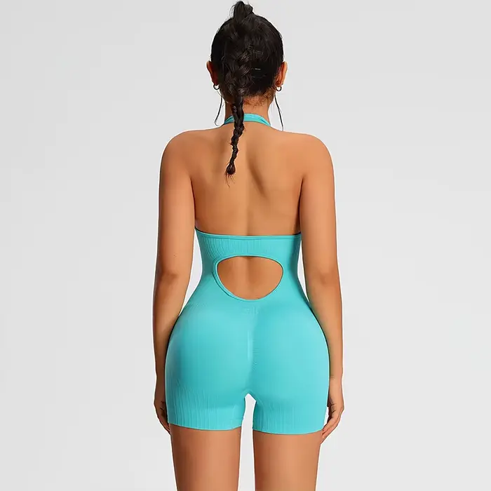 Barboteuses d'été vêtements de Sport femme Gym Combi-pantalons femmes combinaisons Sport Yoga vêteme