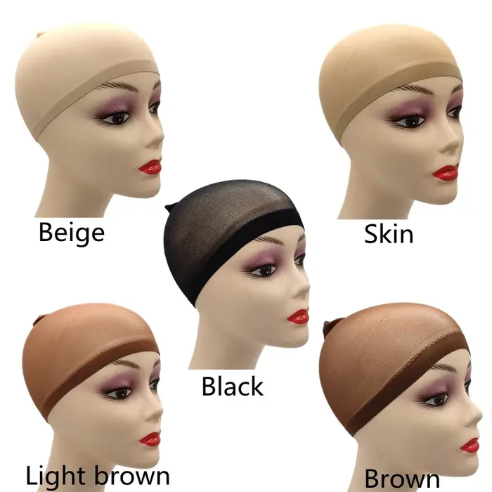 1/6/12 sacs maille en Nylon ventilé bas nu bonnet de perruque filets à cheveux extensible extrémité 