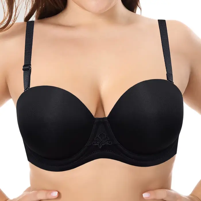 Soutien-gorge sexy en polyester et élasthanne avec broderie pour femmes grandes tailles confort et élégance occasions spéciales