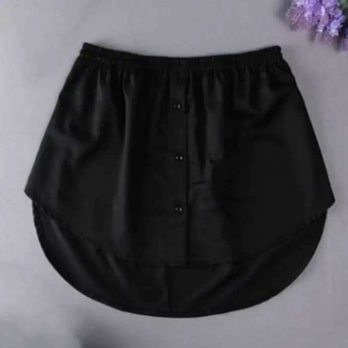 Sous-jupe détachable pour femmes, fausse chemise, jupe irrégulière, chemisier à queue, extension en 