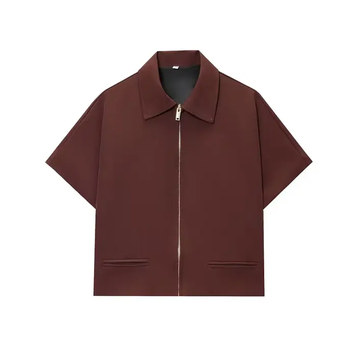 MUJER 2025 veste courte femmes fermeture éclair varsité femmes vestes à manches courtes femmes mante