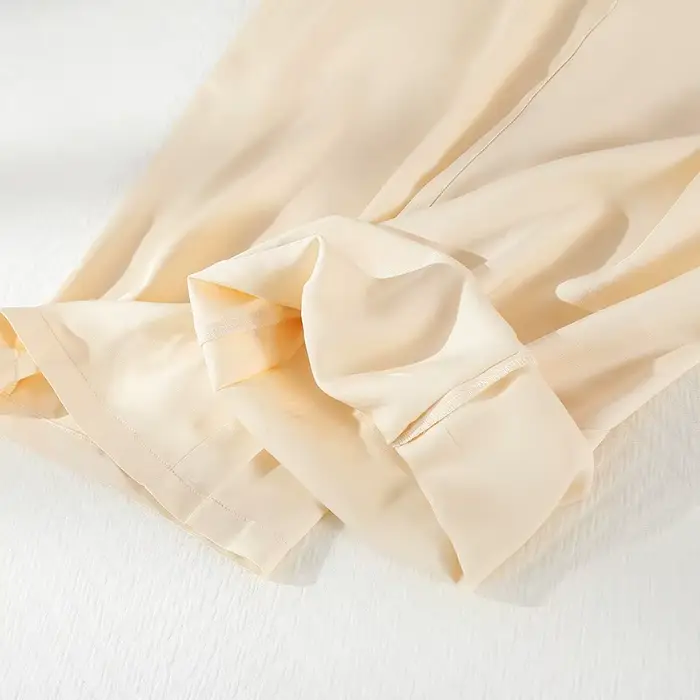 Pantalon de pyjama en Satin pour femmes, décontracté, fin, couleur unie, vêtements de détente, jambes droites, taille élastique, bas de sommeil, printemps automne, 2025