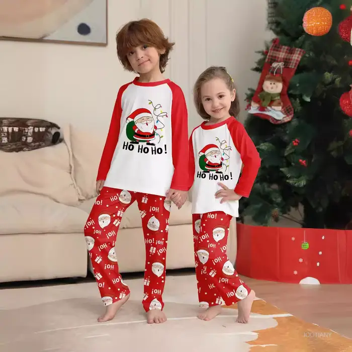 QAZH Unisex vánoční pyžamo pro rodinu, dospělé a dítě kreslený kostým zvláštní příležitosti