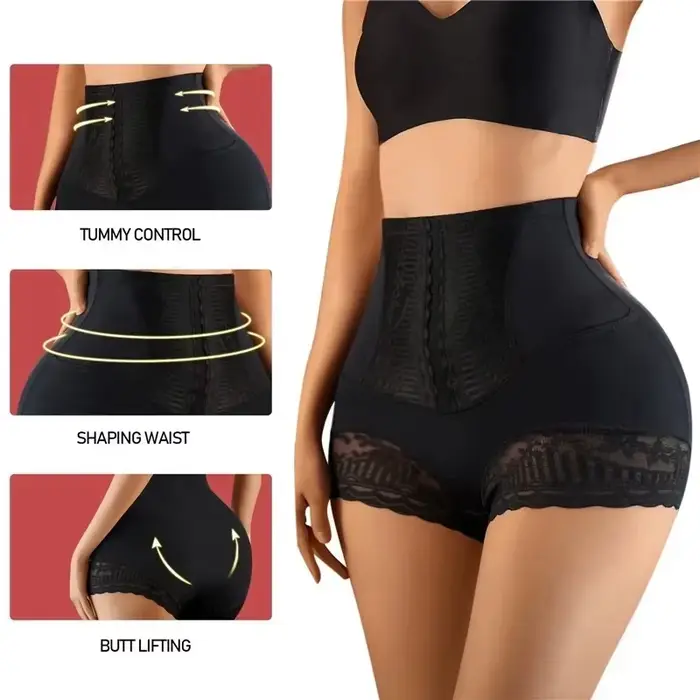 Culottes de contrôle féminines en dentelle nylon et élasthanne pour un soutien doux et une silhouette affinée occasions spéciales