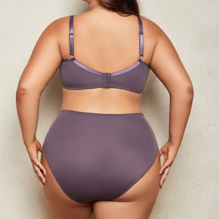 Beauwear 85C-110E Dámské velikostní spodní prádlo Jednobarevná krajková sada Podprsenka s tenkými kosticemi a kalhotky bez podšívky