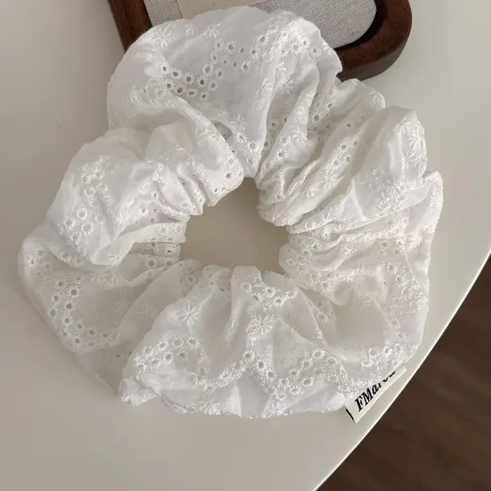 Chouchous en dentelle surdimensionnés pour femmes, bandes élastiques pour cheveux, porte-queue de ch