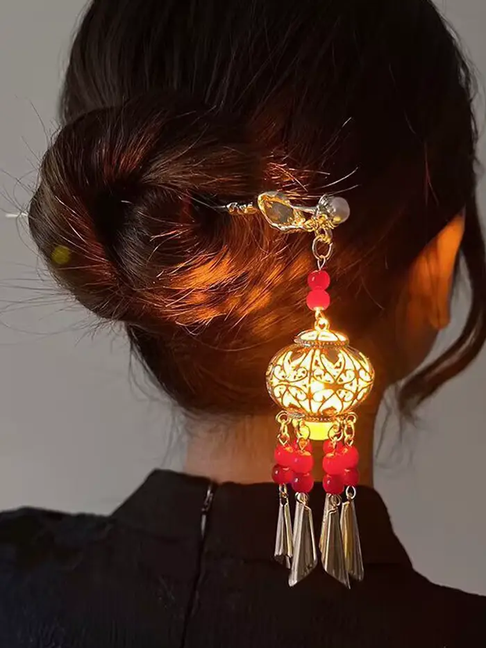 Glands de lanterne Vintage pour femmes, 1 pièce, accessoires pour cheveux