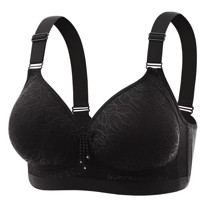 Soutien-gorge d'allaitement confortable réglable, Section fine sans anneau en acier, gros seins appa