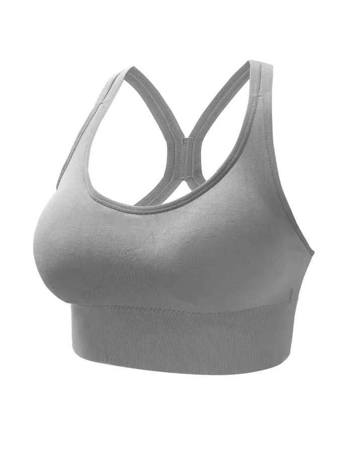 Bezešvá sportovní podprsenka, pohodlná a prodyšná, push-up, jógové tílko @ W4