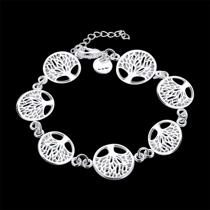 Nouveau Bracelet en argent Sterling 925 arbre de vie Bracelet pour femmes bijoux de fiançailles cade