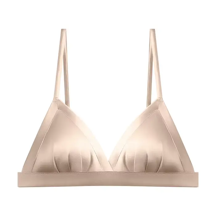 InjBra 93.8% Mulberry Inj6.2% IQUE dex 3/4, soutien-gorge fin, doublure sans fil, couleurs unies, in