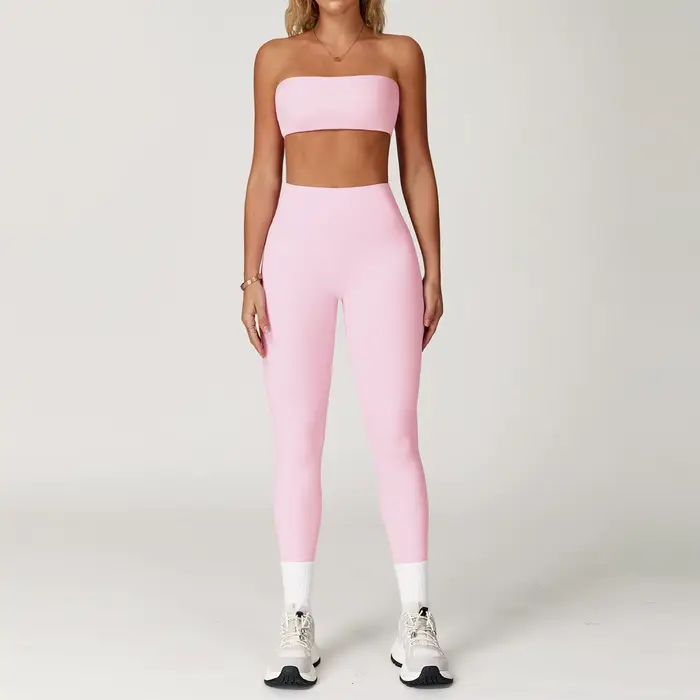 Ensemble de Yoga 2 pièces pour femmes, tenues d'entraînement, Fitness, survêtement de gymnastique, L