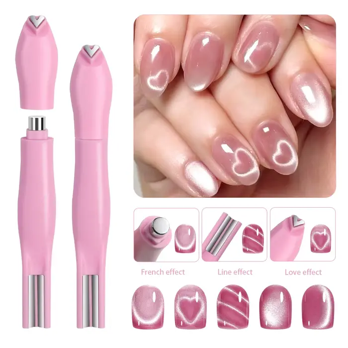 Aimants détachables 3 en 1 pour Nail Art, effet œil de chat, motif serpent, Nail Art français pour b