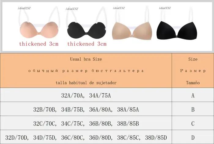 Invisible Sexy Push-Up Bralette Pour Femmes Occasions Spéciales Sous-Vêtement Invisibles Avec Dos Invisible Pour Femmes