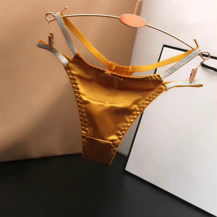 Hedvábné tanga pro ženy, spodní prádlo Tback Gstring, nízké kalhotky, spodní prádlo, vynikající elasticita pro dokonalé uchycení