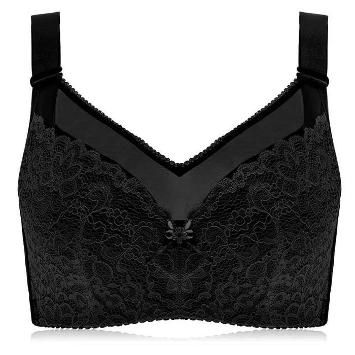 Soutien-gorge en dentelle florale pour femmes, bonnet complet, sans rembourrage, à armatures, 34 36