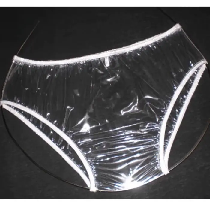 Sexy průhledné kalhotky pro muže, průhledné PVC kalhoty, dámské boxerky, měkké a hladké plastové kalhotky pro páry, nepromokavé kalhotky