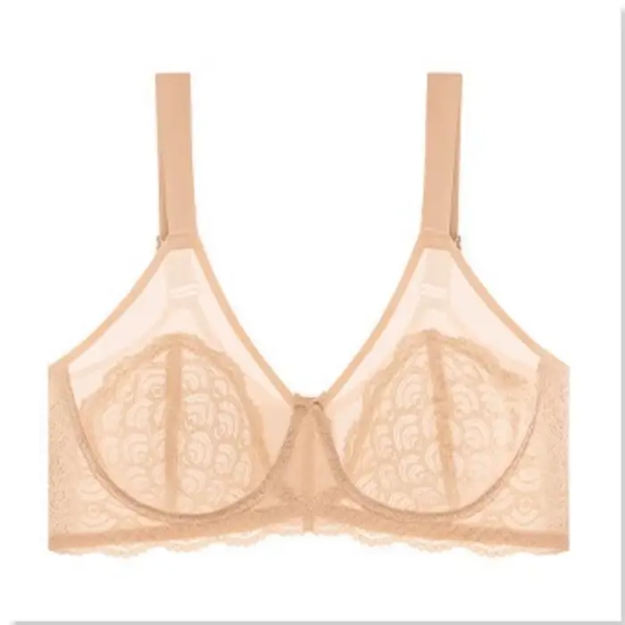 Ultra-mince ventiler Sexy soutiens-gorge dentelle fil à mémoire de forme coton soutien-gorge gratuit