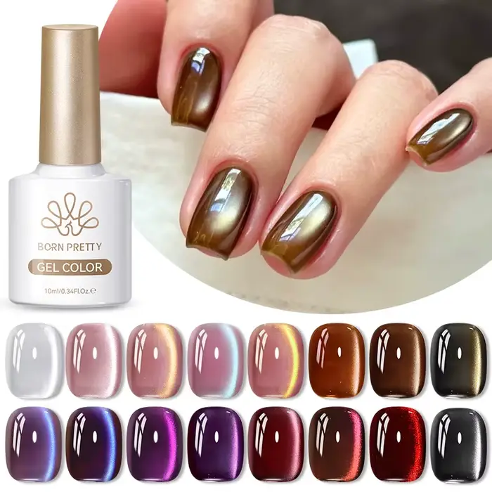 BORN PRETTY 10ml marron violet noir rouge chat vernis Gel magnétique manucure tremper Gel UV vernis