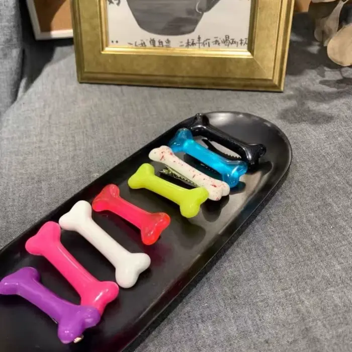 1/10 pièces Y2K mode gothique femmes Gril chapeaux Barrettes bandeau accessoires vif chien os pinces