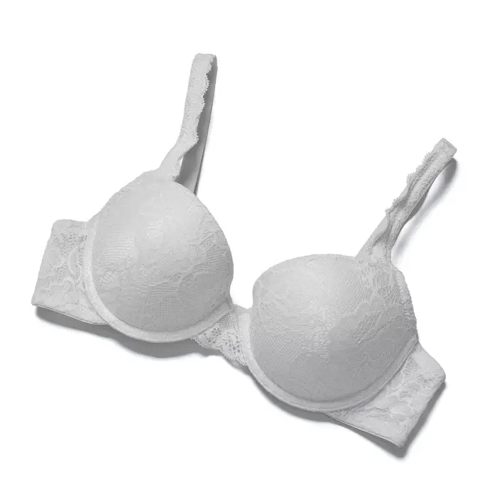 Dámská push-up podprsenka s květinovou výšivkou