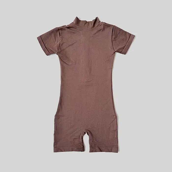 Combinaison d'été à manches courtes avec fermeture éclair, tenue de sport, Fitness, body pour femmes