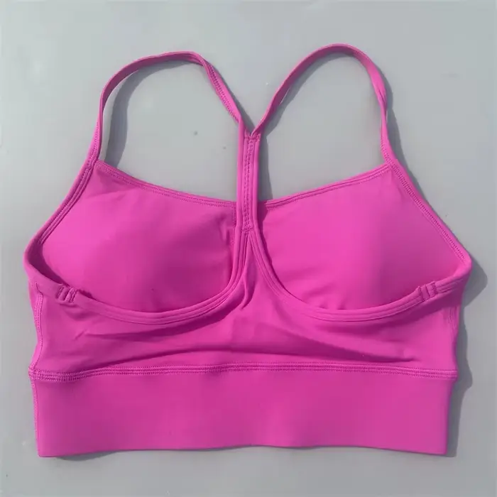 Soutien-gorge de Fitness en forme de Y pour femmes, couleur unie, doux, dos croisé, collants, gilet