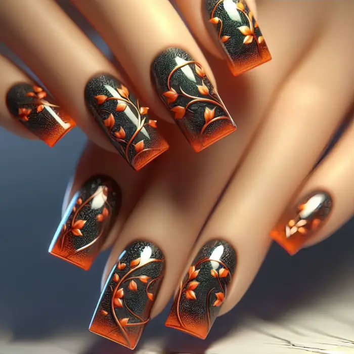 Faux ongles en acrylique, 24 pièces/ensemble, courts, moyens et longs, fleurs de printemps, pour la