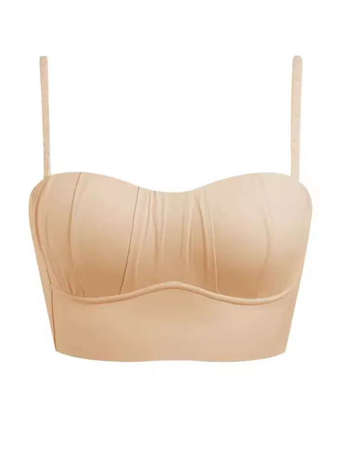 Soutien-gorge sans bretelles sans bretelles, soutien-gorge pour femme enveloppant autour de la poitrine pour éviter l'exposition, sans trace et sans armatures