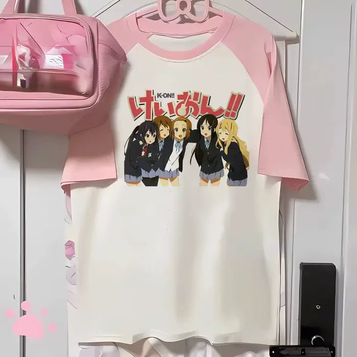 K-on t-shirts femmes bande dessinée t-shirt femme designer drôle vêtements graphiques
