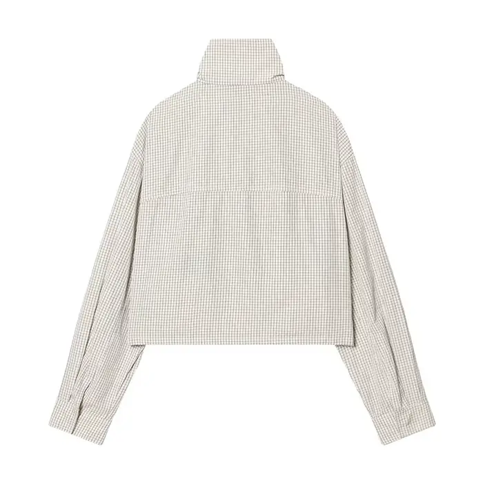 Manteaux et vestes pour femmes, nouvelle collection printemps, à carreaux, col montant, manches long