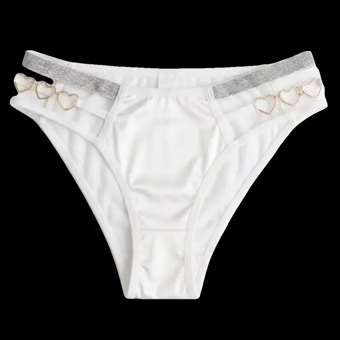 Culottes taille basse pour femmes, lingerie transparente en maille avec bretelles scintillantes, san