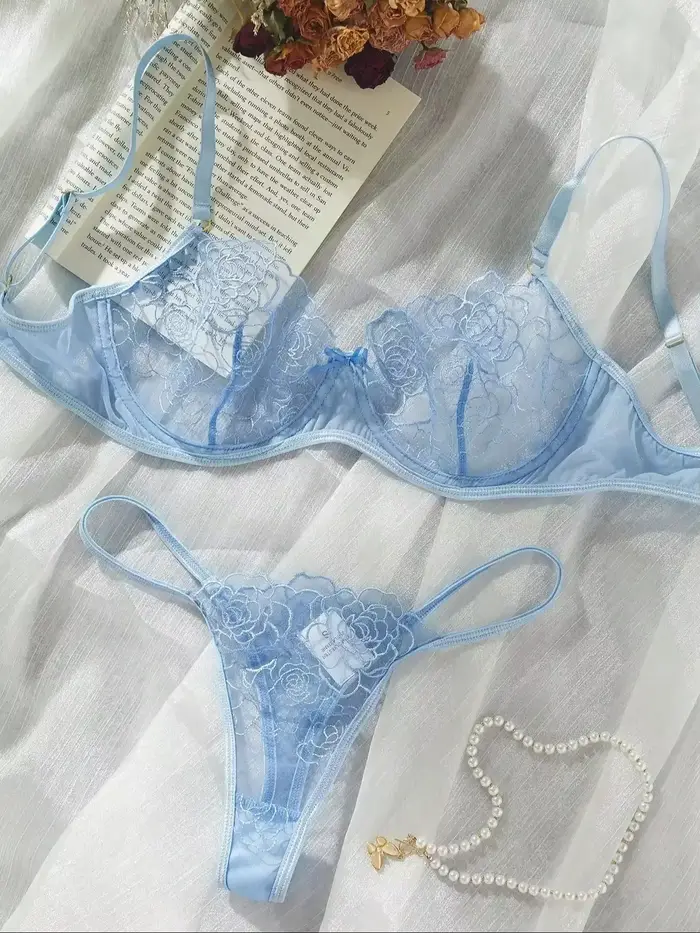 Toucheart 2 pièces ensemble de Lingerie Sexy pour les femmes Perspective érotique ensemble de soutie