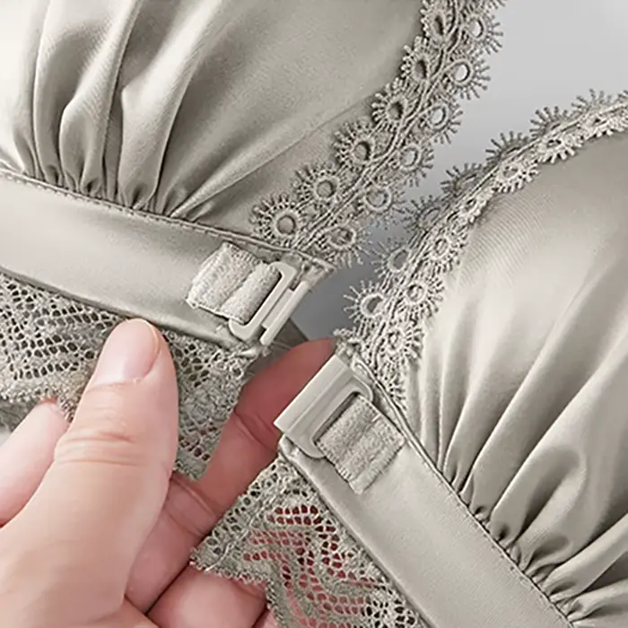 Soutien-gorge ajustable sans anneau en acier pour femme, sous-vêtement à la mode, confortable, bouton avant, document solide, dos sans trace, facile à porter