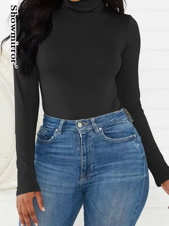 Pevné černé body dámské party klubové oblečení ležérní elegantní top krátké tričko topy tričko mujer zimní oblečení