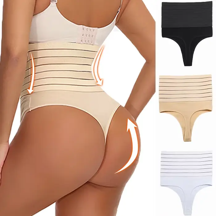 Culotte gainante taille haute respirante pour femme, amincissante, effet ventre plat, rehausseur de fesses, string sexy