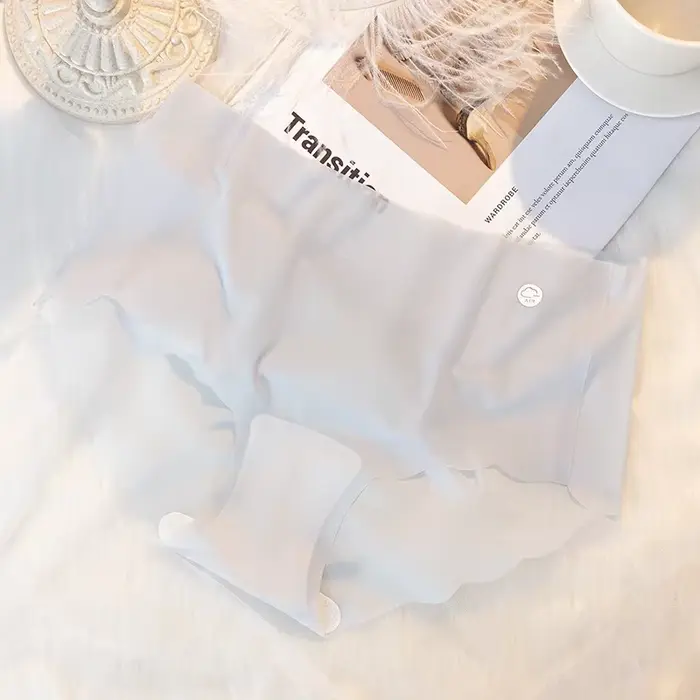 Dámské Ice-Cold hedvábí neviditelné kalhotky, Ultra Slim bezešvé prádlo, vysoký pas, prodyšné, měkké, pružné, pohodlné, Lingeri, nová kolekce 2024