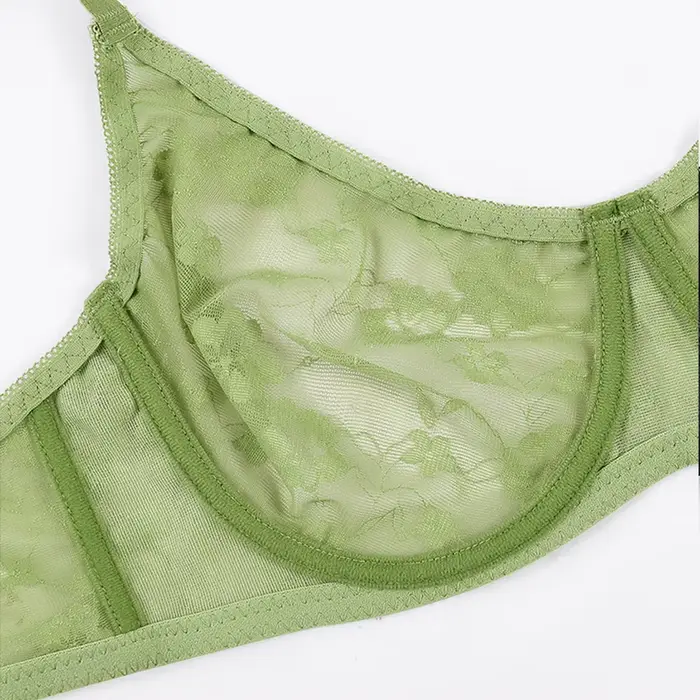 Soutien-gorge Meliyuu en élasthanne et polyamide avec dentelle fleur pour femmes grandes tailles confort ajustable sans doublure occasions spéciales