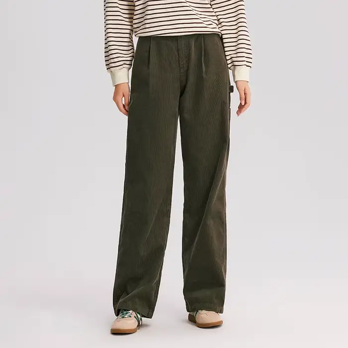 Semir pantalons décontractés femmes velours côtelé coton pantalon à jambes larges 2025 nouveau hiver