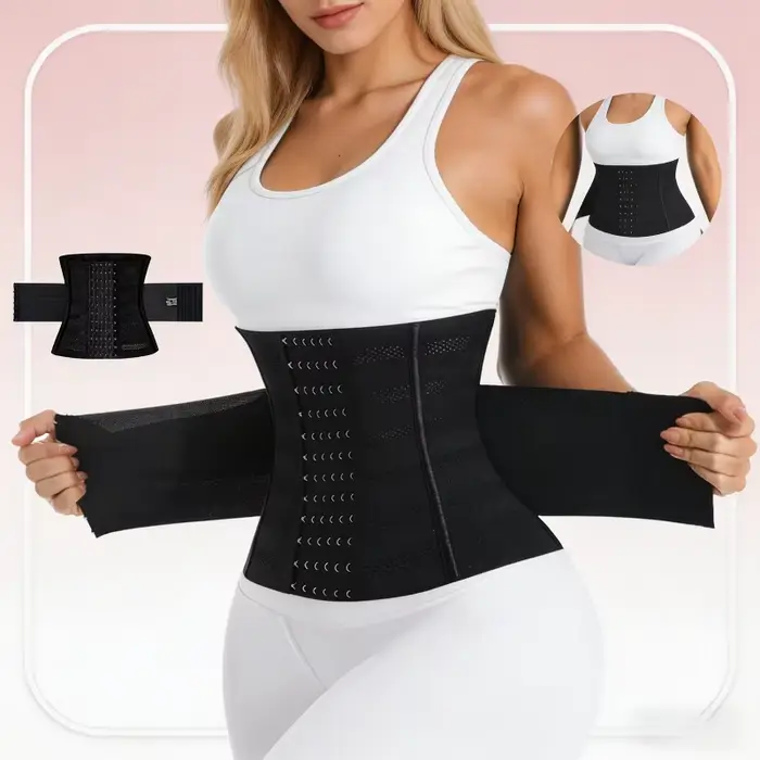 Gaine amincissante pour femme, corset, gaine de sport, gaine de maintien de la taille, double contrôle du ventre, effet ventre plat
