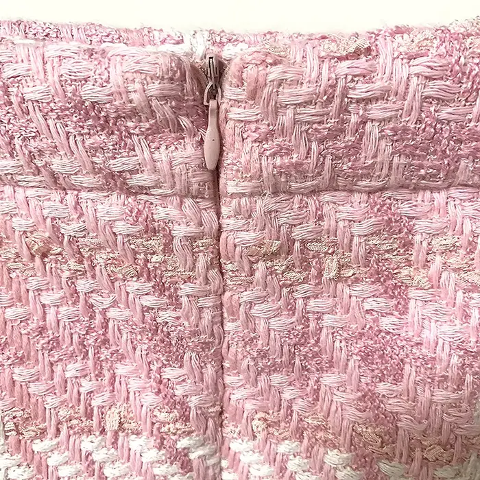 HIGH STREET Nouvelle Collection 2026 Jupe Rose de Créateur pour Femme, en Mélange de Laine Douce, à 
