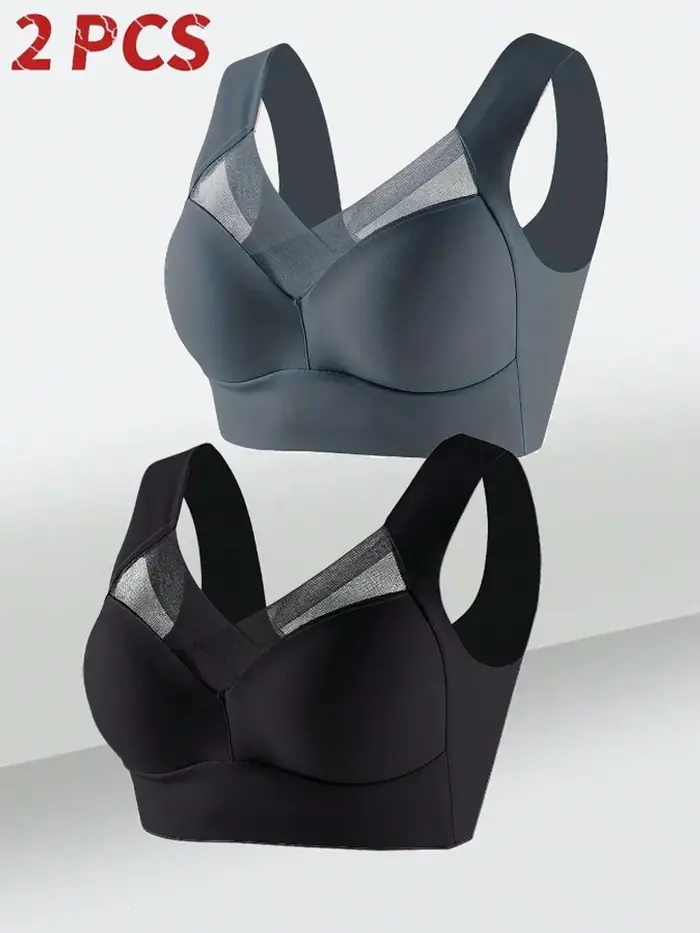 Polyester a elastan krajka sportovní podprsenka pro ženy velké velikosti bezdrátové polstrované pohodlí a elegance každodenní sportovní příležitosti