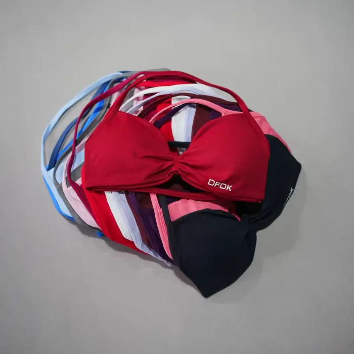 DFDK 26 Nová cross back sportovní podprsenka pro ženy, silná opora, push-up efekt, prodyšná, pro jógu, posilovnu, běh a trénink